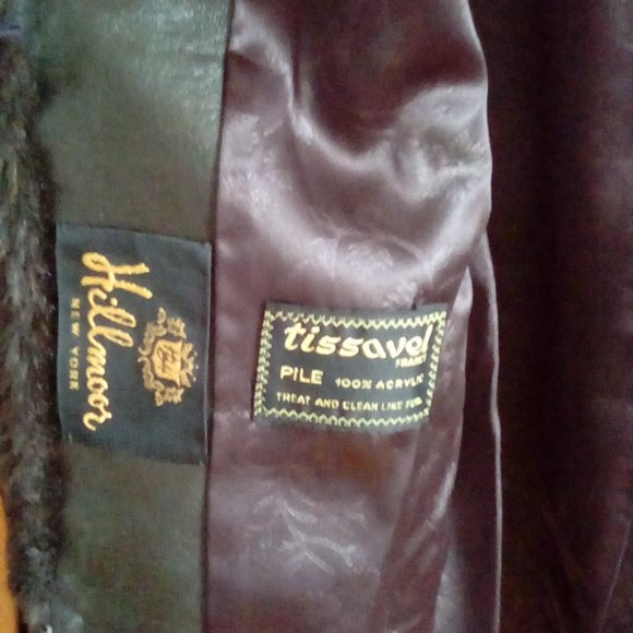 Women's brown, faux mink fur lined jacket - Picture 5 of 6